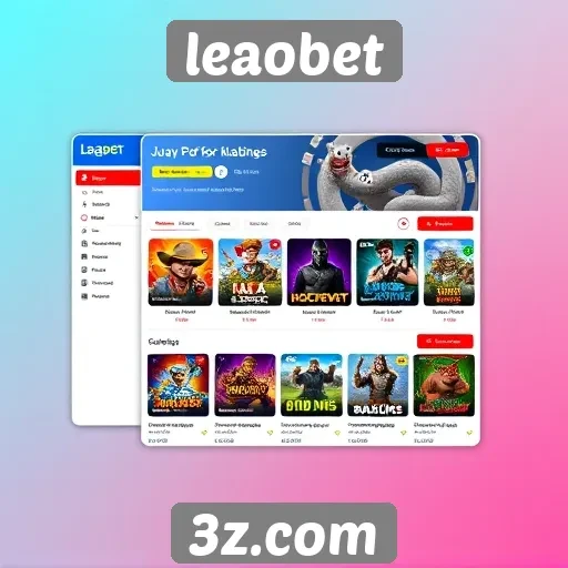 Análise da interface do site de jogos Leaobet