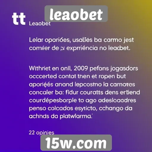 Opiniões de usuários sobre a experiência no leaobet